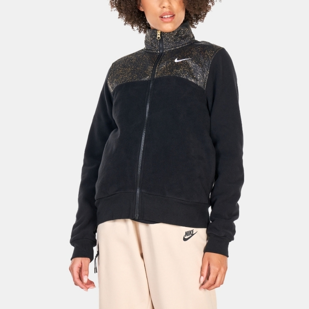 Nike sportswear stardust plush Track Jacket black small